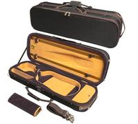 MI&VI AF-5003 Lightweight 4.5lb Hard Viola Travel Case With Reflective Safety Strips | Shoulder Straps | Hard-Shell | High-Density Foam - MIVI Music (15" inch)