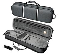 MI&VI Avanti Series Light Hard Violin Case (Full Size) - Travel Violin Backpack Case for 4/4 Sized Violins, NF-5250 (Silver)