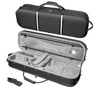 MI&VI Avanti Series Light Hard Violin Case (Full Size) - Travel Violin Backpack Case for 4/4 Sized Violins, NF-5250 (Black)