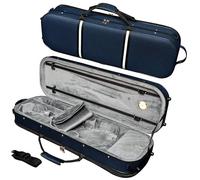 MI&VI Avanti Series Light Hard Violin Case (Full Size) - Travel Violin Backpack Case for 4/4 Sized Violins, NF-5250 (Blue)