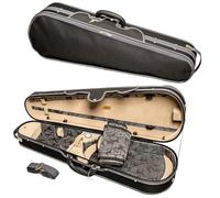 MI&VI AW-9001S Professional Hard Wood Viola Case (Full Size) | Luxury Silk Interior | Lightweight | | Hygrometer | Thermometer | Adjustable 15" to 16.5" Violas (Silver)