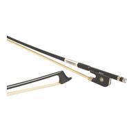 MI&VI Carbon Fiber Cello Bow w/Ebony Frog, Round Silver Mounted Nickel Stick (Cello 1/2)