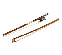 MI&VI NB-510 Brazilwood Violin Bow (1/4 Size) with Ebony Frog | Octagonal Silver Mount | Well Balanced | Light Weight | Real Mongolian Horse Hair - MIVI Music