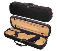 MI&VI NF-5003 Super Lightweight 2.85lb Sturdy Violin Travel Case 1/4 With Reflective Safety Strips | Hygrometer | Adjustable Shoulder Straps | Hard-Shell | High-Density Foam - MIVI Music