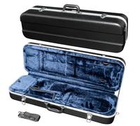 MI&VI NS-5150 ABS Hard Violin Case 4/4 (Full Size) with Adjustable Straps | Velvet Plush Cushion | Hardshell Case for 4/4 Sized Violins (Blue)