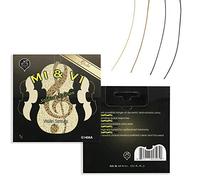 MI&VI PEAK Violin Strings - Soloists's Edition, Full Set, Medium, Steel Ball Ends, Gold E String (Violin 4/4)