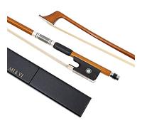 MI&VI Professional Handmade Sandalwood Cello Bow 4/4 (Full Size) with Free Bow Case| Ebony Frog | Silver Winding Mount | Well Balanced | Perfect Weight | Premium Mongolian Horse Hair - By MIVI Music