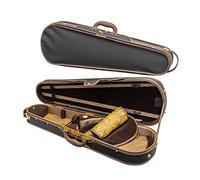 MI&VI Professional Hard Wood Viola Case (Full Size) | Luxury Silk Interior | Lightweight | | Hygrometer | Thermometer | Adjustable 15" to 16.5" Violas (Brown)