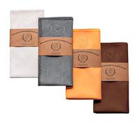 MI&VI Synthetic Chamois Microfiber Instrument Cleaning & Polishing Cloth for Violin, Viola, Cello, Bass, Guitar 12x12in (4 Pack)