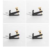MI&VI Violin Fine Tuners - Stainless Steel Adjusters, Black/Gold, 4 Pcs (3/4-4/4 Size)