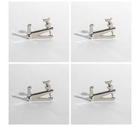MI&VI Violin Fine Tuners - Stainless Steel Adjusters, Silver, 4Pcs (1/2-1/4 Size)
