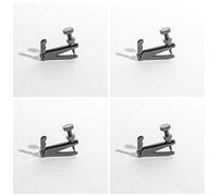 MI&VI Violin Fine Tuners - Stainless Steel Adjusters, Stable Black, 4Pcs (1/2 Size)