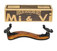 MI&VI Violin Shoulder Rest 1/16-1/8, 1/2, 3/4-4/4 - Real Wood, Round, Collapsible, Adjustable, Excellent Support Grip (1/2)