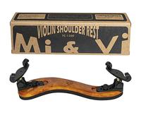 MI&VI Violin Shoulder Rest - Real Wood, Round, Collapsible, Adjustable, Excellent Support Grip (4/4-3/4)