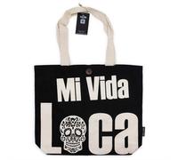 Mi Vida Loca Black & Natural Cotton Tote Bag - Stylish & Durable