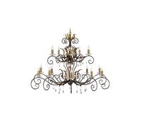 Mia Bella 15 Light Chandelier In A Bronze & Gold Finish
