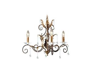 Mia Bella 3 Light Chandelier In A Bronze & Gold Finish