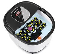 Foot Spa Bath with Automatic Massage and Heating Function, Electric Foot Massager with Pedicure Set, Foot Bath with Shiatsu, Pressure and Kneading Massage Modes, Vibration and Bubble Function,Mia&coco