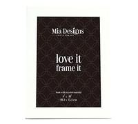 MIA DESIGNS Picture Frame Matte White Cube 8x10 20X25cm Photo Frame for Desk, Wall and Table Top in Eco-friendly PS material Environmentally Friendly Freestanding Frame
