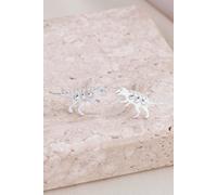 Mia Gioielli Women's Sterling Silver T-Rex Dinosaur Stud Earrings Mia Gioielli Silver One Size