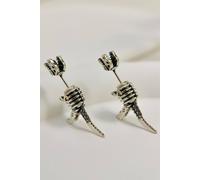 Mia Gioielli Women's Sterling Silver T-Rex Dinosaurs Ear Jacket Mia Gioielli Silver One Size