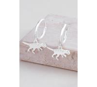 Mia Gioielli Women's Sterling Silver T-Rex Hoops Mia Gioielli Silver One Size