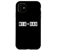 MIA HAV Route Miami Havana Flight Path Cuba Case for iPhone 11