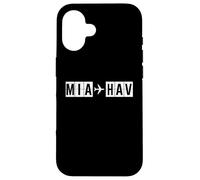 MIA HAV Route Miami Havana Flight Path Cuba Case for iPhone 16