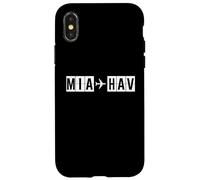 MIA HAV Route Miami Havana Flight Path Cuba Case for iPhone X/XS