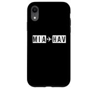 MIA HAV Route Miami Havana Flight Path Cuba Case for iPhone XR