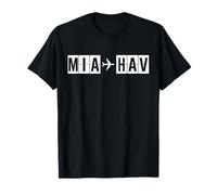 MIA HAV Route Miami Havana Flight Path Cuba T-Shirt