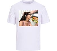 Mia Khalifa Action Movie Star Funny Mens T-Shirts Men's Unisex Tee Shirt White M