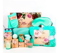 Mia Le Luxury Spa Gift Basket 16 Piece Bath with Bath Pumps, Body Lotion Shower Gel and Other Relaxing Gifts for Men and Women, Perfect for Birthday, Christmas, Thanksgiving Day