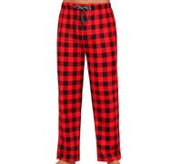 MIA LUCCE Mens Pyjama Bottoms, Flannel Pyjamas Men/Mens Lounge Pants Plaid Pyjama Bottoms With Drawstring Waist, Relaxed Fit, Sizes S-XXL