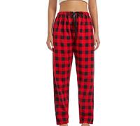 MIA LUCCE Pyjama Bottoms Womens Plaid Pyjama Bottoms Comfy Tartan Trousers Lounge Pants Checkered Pj Bottoms Jersey Pyjamas