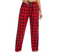 MIA LUCCE Pyjama Bottoms Womens Plaid Pyjama Bottoms Comfy Tartan Trousers Lounge Pants Checkered Pj Bottoms Jersey Pyjamas