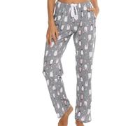 MIA LUCCE Pyjama Bottoms Womens Soft Lounge Pants Women Ladies Loungewear With Pockets Stretch Drawstring Trousers Sleepwear S-XXL