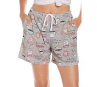 MIA LUCCE Pyjama Shorts Women Soft Elastic Pyjama Bottoms Womens Shorts with Pockets Drawstring for Sleep Gym Running S-XXL