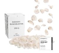 Mia Milano rose petals white dried I 150 g Real rose petals ideal as Valentine's Day decoration gift I Preserved petals (3 year shelf life) Romantic gift for women with rose fragrance
