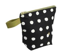 Mia organic cotton polka-dot toiletry bag Caviar S