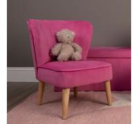 Mia Pink Velvet Kids Chair