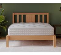 Mia Solid Wooden Bedframe 4Ft Double 5Ft King In Oak Finish Headboard Included