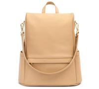MIA + SOPHIA Leather Diaper Bag Backpack with Changing Pad, Stroller Straps, Bottle Holder, Brown, L, Mia Collection