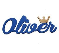 Mia Studio Personalised Name Sign for Kids Room, Name with Crown, 1st Birthday Name, Personalised Name Plaque for Room Decor, Door Sign, Variety of Fonts, Colours and Sizes (Name with Crown)