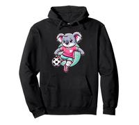 Mia The Koala Playing Soccer, Animal And Sports Lovers Pullover Hoodie