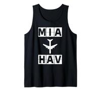 MIA to HAV Airplane Route Miami Havana Tank Top