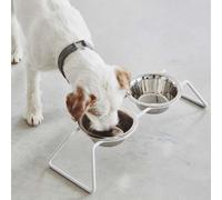 MiaCara Aluminum Dog Bowl Stand + 2 Bowls