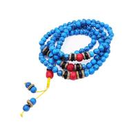 MIACIA Prayer Beads Necklace Tibetan Buddhism Meditation 108 Prayer Beads Tibetan Blue Turquoise Buddhist Deads Rosary beads, Natural gemstone, Turquoise