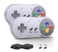miadore 2 Pack Wireless SNES Controller,SNES & USB Receiver,Plug & Play,Compatible with Switch 1 2/Switch Online/OLED/Windows PC/MAC OS/Raspberry Pi/SNES Console/Steam deck(Multi-color)