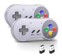 miadore 2 PCS Wireless SNES Switch Online Controller Compatible with Switch 1 2/Switch Lite/OLED,Retro PC Controller With 2.4GHz USB Receiver For Windows PC,Android,MAC iOS,Raspberry PI,Steam Deck